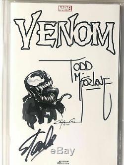 #1 Venom, signed Stan Lee, McFarlane and C. Crain