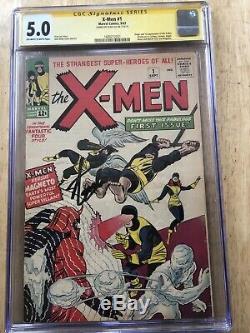 1963 X-Men 1 CGC 5.0! OWithW! Signed Stan Lee Very Nice Looking 5.0