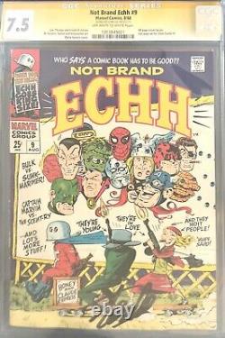 1968 Stan Lee Signed Not Brand Echh #9 CGC 7.5