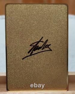 1990 Stan Lee Signed gold Metal card Mint