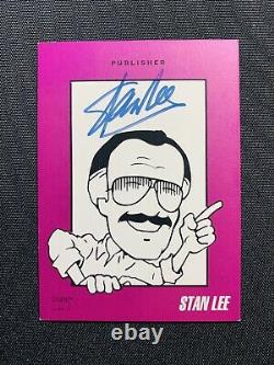 1992 Stan Lee Autographed Marvel Staff Card