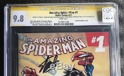 1ST APP SILK SIGNED 4X CGC SS 9.8 Amazing Spider-Man 1 SIGNED STAN LEE RAMOS