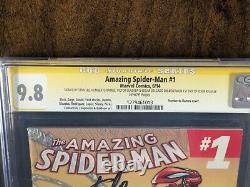 2014 Amazing Spider-man #1 CGC 9.8 Signed X4 STAN LEE HUMBERTO RAMOS SILK