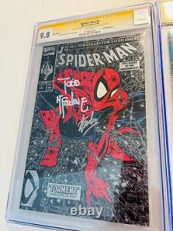 A. Spider-Man #50 and Spider-Man #1 CGC signed by Stan Lee & Todd McFarlane Keys