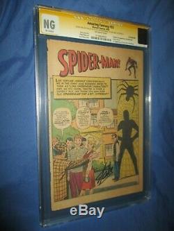 AMAZING FANTASY #15 CGC SS Signed by Stan LeeAmazing Spider-Man 1st Splash Page