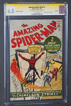 AMAZING SPIDER-MAN #1 CGC 6.5 SS STAN LEE SIGNED GOLDEN RECORD REPRINT GRR OWithWT
