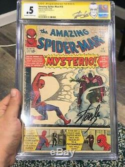 AMAZING SPIDER-MAN #13 CGC. 5 1ST MYSTERIO Signed STAN LEE MARVEL SILVER AGE