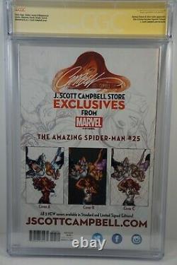 AMAZING SPIDER-MAN #25 VARIANT CGC 9.8 Signed by Stan Lee Campbell B cover