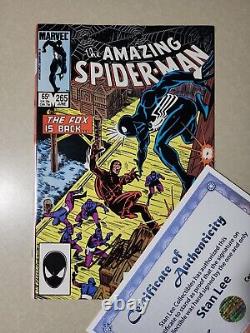 AMAZING SPIDER-MAN #265 1st Appearance of SILVER SABLE Signed STAN LEE + COA
