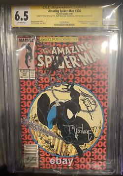 AMAZING SPIDER-MAN #300 CGC 6.5 SS Signed Stan Lee, McFarlane, Michelinie