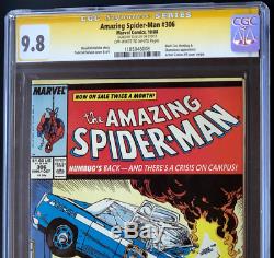 AMAZING SPIDER-MAN #306 CGC 9.8 SS SIGNED by STAN LEE RARE! Marvel 1988