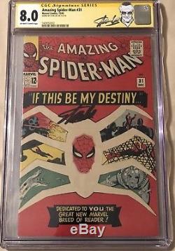 AMAZING SPIDER MAN #31 CGC SS 8.0 1ST GWEN STACEY! SIGNED BY STAN LEE With LABEL
