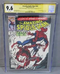 AMAZING SPIDER-MAN #361 Signed x3 Stan Lee, Carnage 1st app CGC 9.6 Marvel 1992