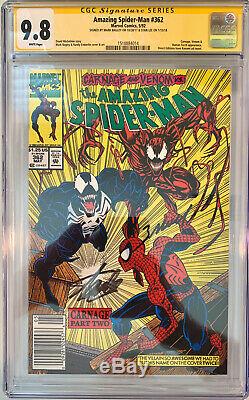 AMAZING SPIDER-MAN #362 CGC 9.8 SS 2x Signed By STAN LEE & M BAGLEY! NEWSSTAND