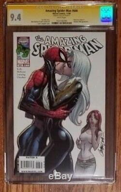 AMAZING SPIDER MAN #606 CGC 9.4 J SCOTT CAMPBELL SS SIGNED by STAN LEE