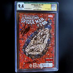 AMAZING SPIDER-MAN #700 6X SIGNED STAN LEE CGC 9.4 SS Death of Peter Parker