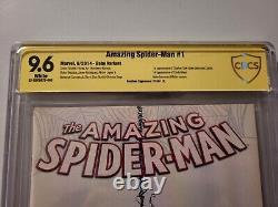 AMAZING SPIDERMAN #1 CBCS 9.6 Signed Stan Lee. RARE SKOTTIE YOUNG BABY VARIANT