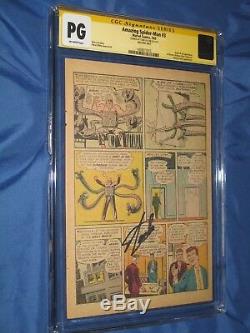 AMAZING SPIDERMAN #3 CGC PG PAGE SS Signed by Stan Lee 1st Doctor Octopus