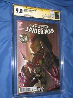 AMAZING SPIDERMAN #32 Signed by Stan Lee withCOAMarvel/Green Goblin ALEX ROSS Art