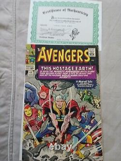 AVENGERS #12 (VGF) Marvel Comics 1964 signed by Dick Ayers