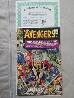 AVENGERS #12 (VGF) Marvel Comics 1964 signed by Dick Ayers