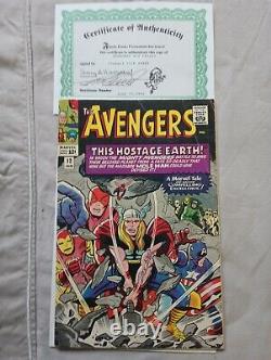 AVENGERS #12 (VGF) Marvel Comics 1964 signed by Dick Ayers