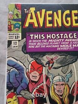 AVENGERS #12 (VGF) Marvel Comics 1964 signed by Dick Ayers