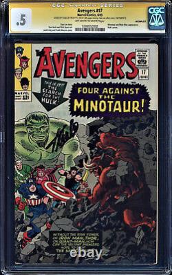 AVENGERS #17 CGC. 5 OWW PAGES STAN LEE SIGNED HULK CAMEO #1206552002 Incomplete