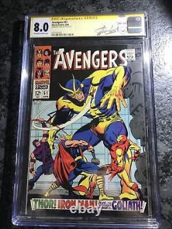 AVENGERS #51 CGC SS 8.0 (4/68) MARVEL Signed By Stan Lee! CGC Stan Lee Label