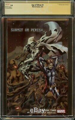 Age of Ultron #1 CGC 9.8, Embossed Foil, Bryan Hitch Cover Signed Stan Lee 2013
