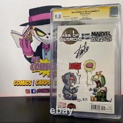Age of Ultron vs. Marvel Zombies 1 CGC 9.8 Skottie Young 2015 Signed Stan Lee