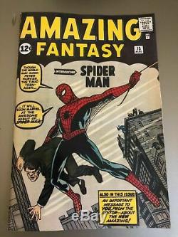 Amazing Fantasy #15 1962 Affordable Reader Copy Signed by Stan Lee