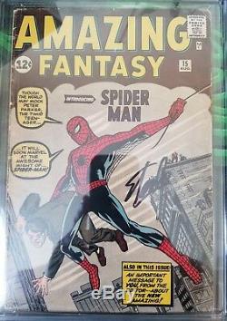 Amazing Fantasy #15 1st Spider-Man CGC 3.5 SS Signed Stan Lee! Siver Age Grail