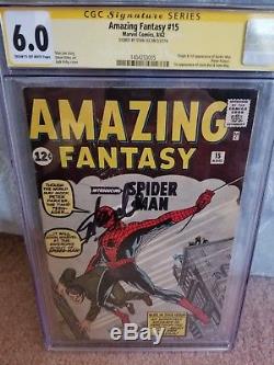 Amazing Fantasy 15 1st Spider-Man! CGC 6.0 SS Stan Lee Signed