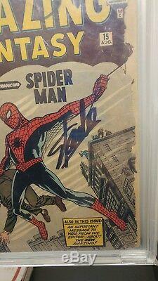 Amazing Fantasy #15 CBCS 1.5 SS OW (Like CGC) 1st Spider-Man STAN LEE SIGNED