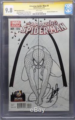 Amazing Spider-Man #1 Atlanta Sketch Var CGC 9.8 SS Signed by Stan Lee & John TC