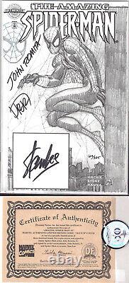 Amazing Spider-Man #1 Authentix 3x Signed by Stan Lee John Romita Jr+Sr withSketch