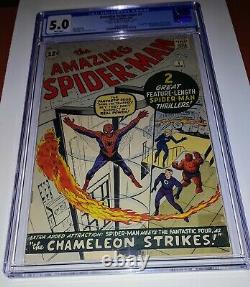 Amazing Spider-Man 1 CGC 5.0 White Pages Signed Stan Lee 1976