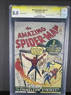 Amazing Spider-Man #1 Golden Record Reprint 8.0 Signed Stan Lee With HTF Record