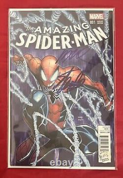Amazing Spider-Man #1 Humberto Ramos Variant Signed by Stan Lee with COA & Ramos
