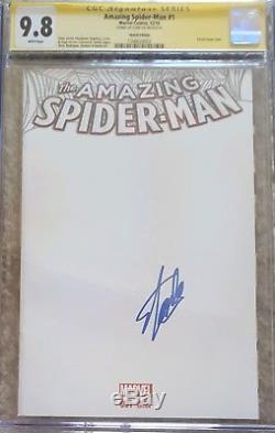 Amazing Spider-Man #1 blank cover variant CGC 9.8 SS Signed by Stan Lee (RARE)