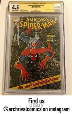 Amazing Spider-Man #100 CGC 4.5 SS Signed by STAN LEE