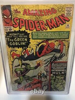 Amazing Spider-Man #14 CGC 1.8 SS Signed Stan Lee +'Nuff Said' UNIQUE