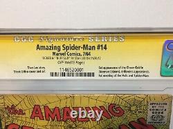 Amazing Spider-Man #14 CGC 1.8 SS Signed Stan Lee +'Nuff Said' UNIQUE
