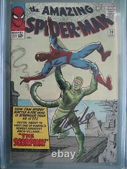 Amazing Spider-Man #20 CGC 6.0 SS Signed Stan Lee Origin & 1st app Scorpion