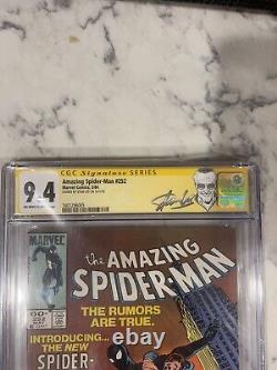Amazing Spider-Man #252 CGC 9.4 Signed Stan Lee Newsstand Black Suit
