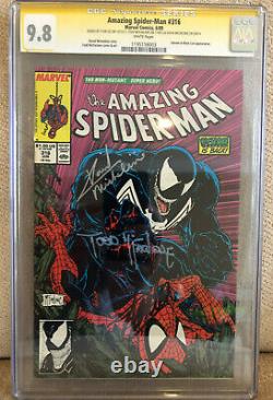 Amazing Spider-Man #316 CGC 9.8 WHITE Signed Stan Lee Todd McFarlane Michelinie