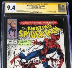 Amazing Spider-Man #361 2X SIGNED STAN LEE + BAGLEY CGC SS 9.4 Marvel 1992