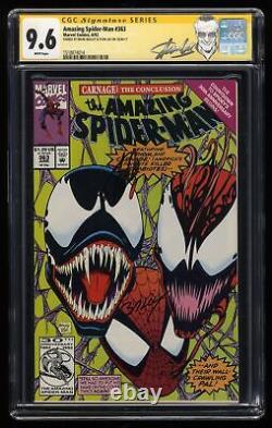 Amazing Spider-Man #363 CGC NM+ 9.6 Signed SS Mark Bagley & Stan Lee Marvel 1992