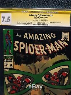 Amazing Spider-Man #55 ss cgc 7.5 Signed By Stan Lee. Doctor Octopus. 